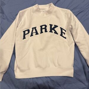 NWT SOLD OUT Parke Sweatshirt white/denim